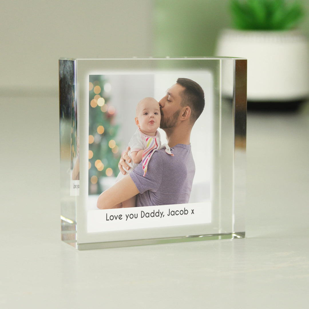 Personalised Photo Upload Crystal Token – alternative view