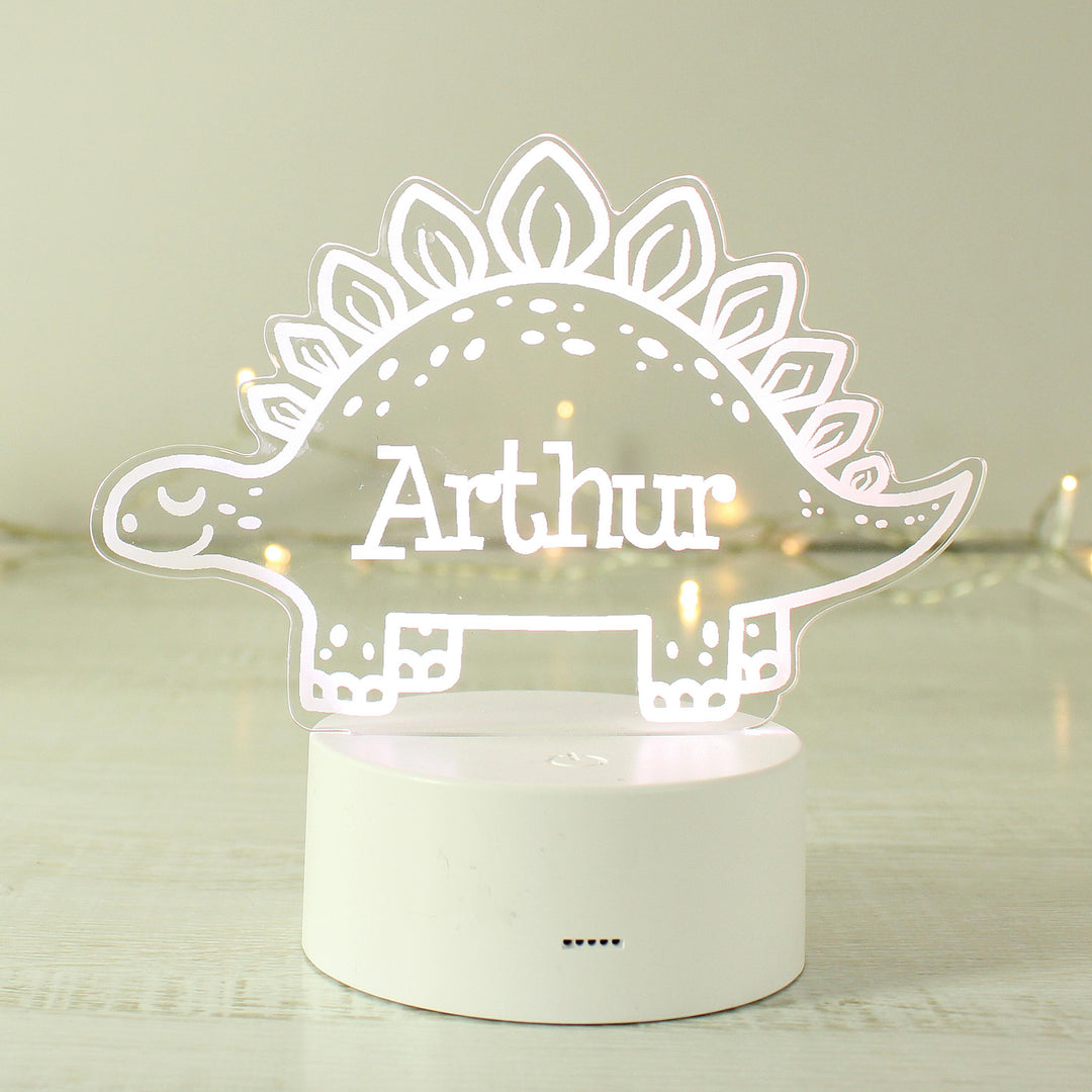 Personalised Dinosaur LED Colour Changing Night Light – alternative view