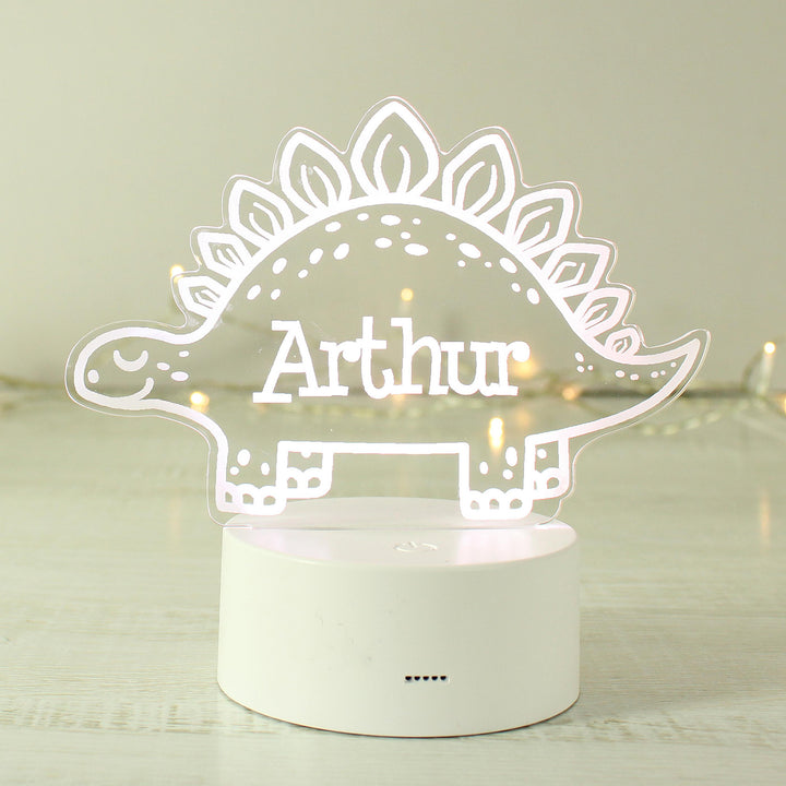 Personalised Dinosaur LED Colour Changing Night Light – alternative view