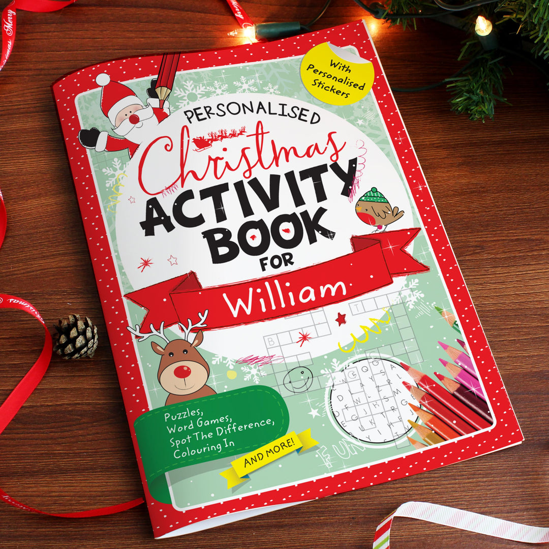 Personalised Christmas Activity Book with Stickers – alternative view