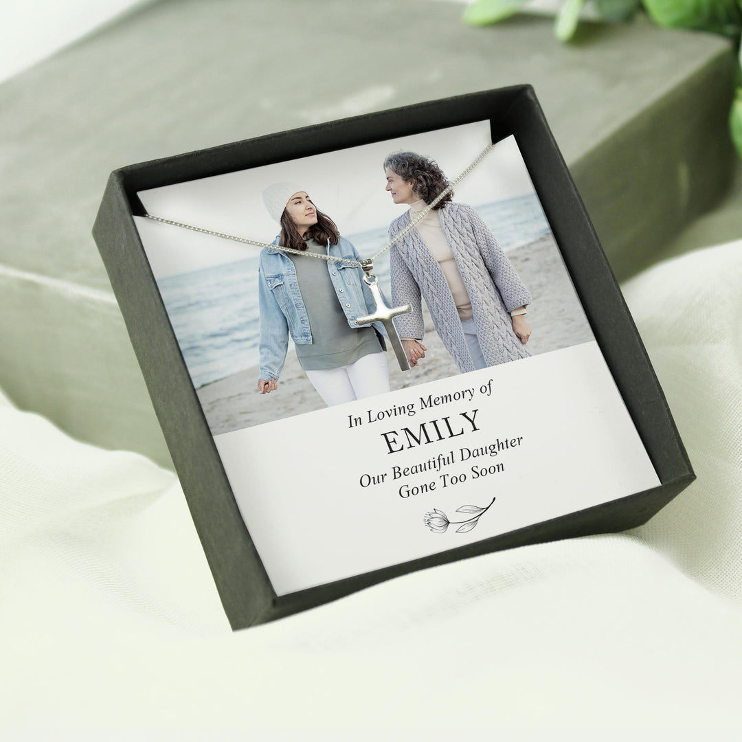 Personalised In Loving Memory Photo Upload Necklace and Box, The Personal Shop, personalised gifts