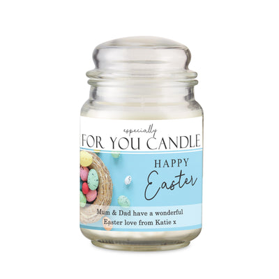 Personalised Especially For You Happy Easter Large Scented Jar Candle