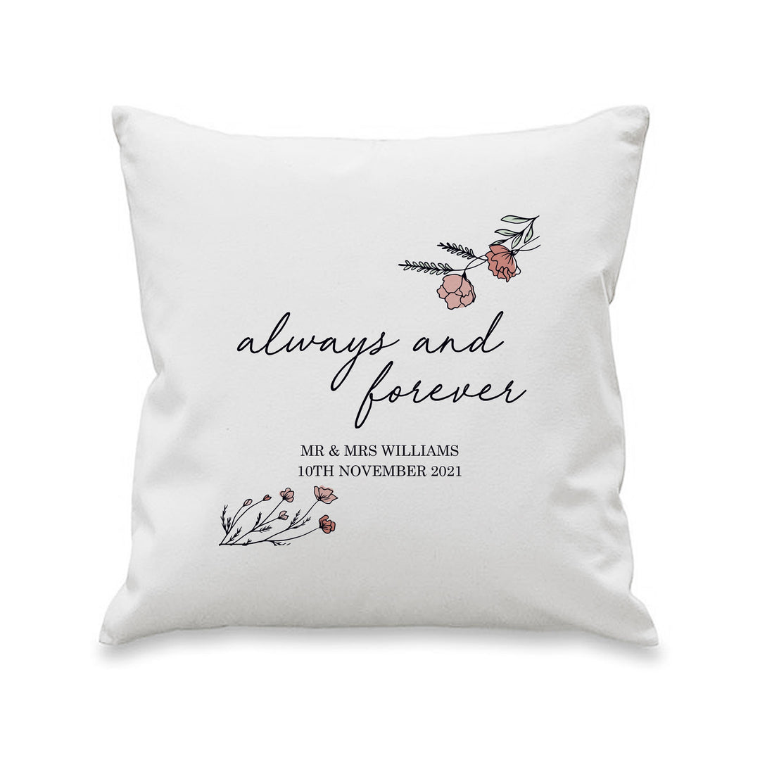 Personalised Always and Forever Cushion – alternative view