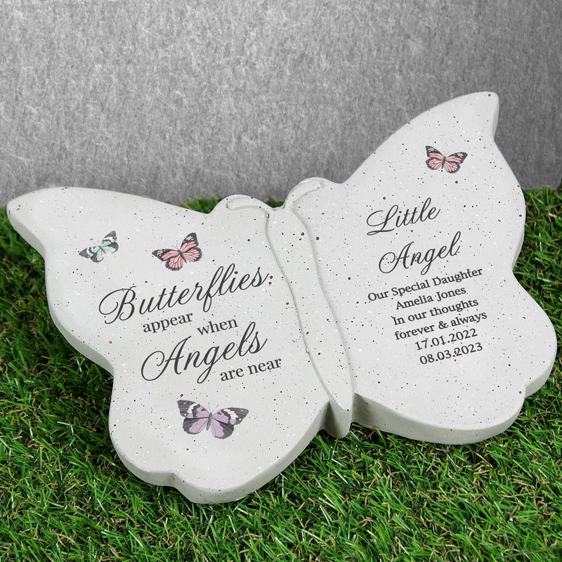 Personalised Butterflies Appear Memorial Printed Resin Butterfly