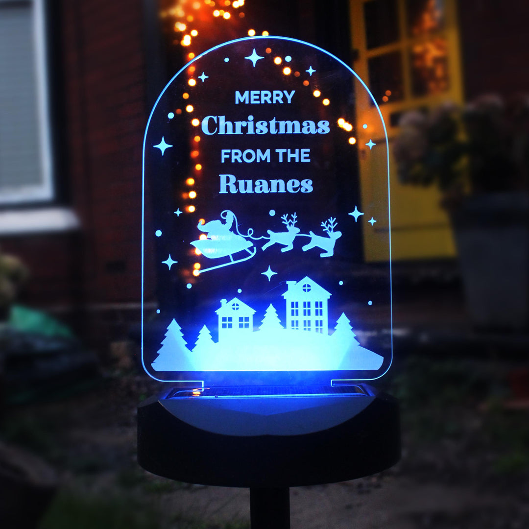 Personalised Christmas Outdoor Solar Light – alternative view