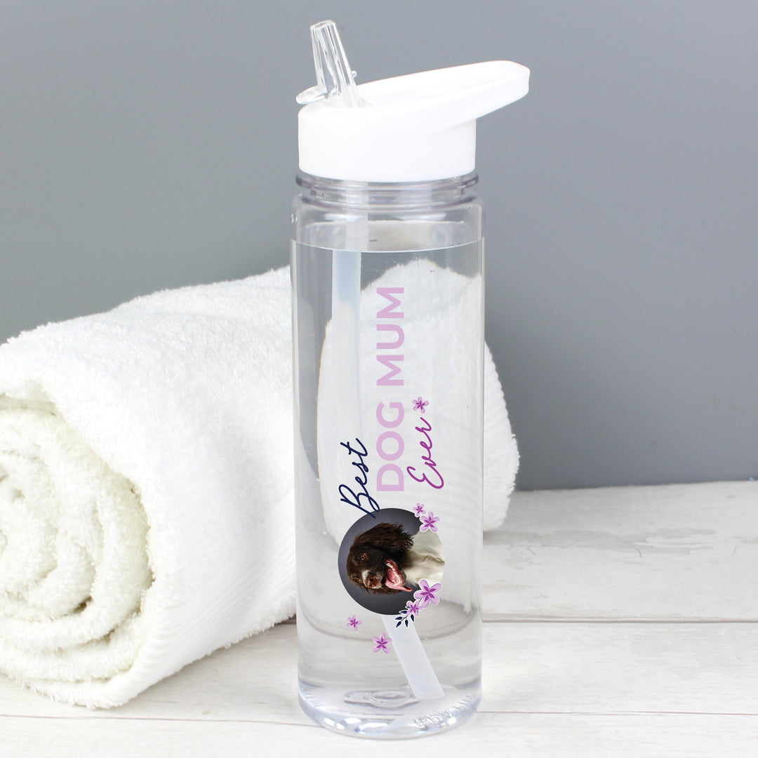 Personalised Floral Best Ever Photo Upload Water Bottle – alternative view