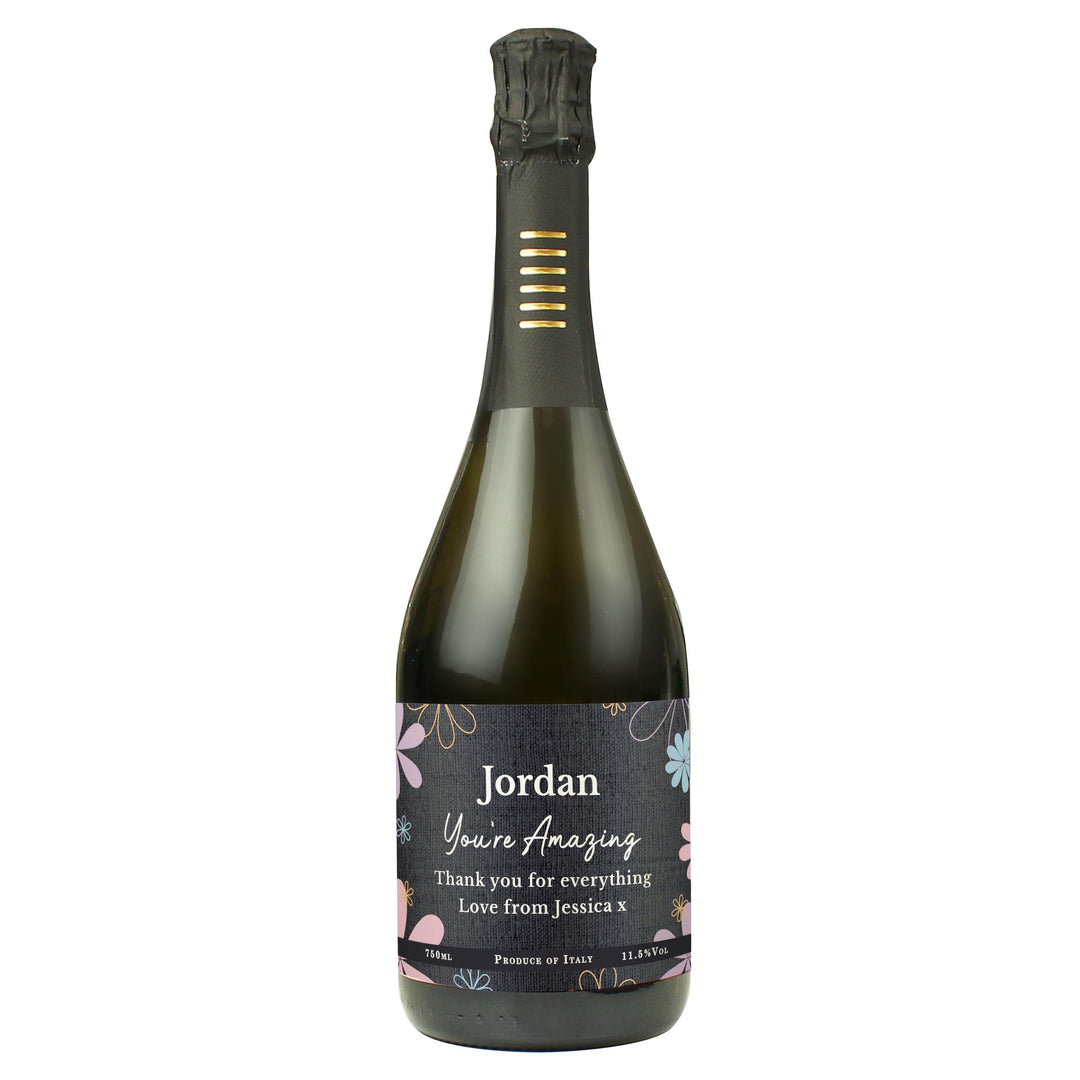 Personalised Daisy Prosecco, The Personal Shop, personalised gifts