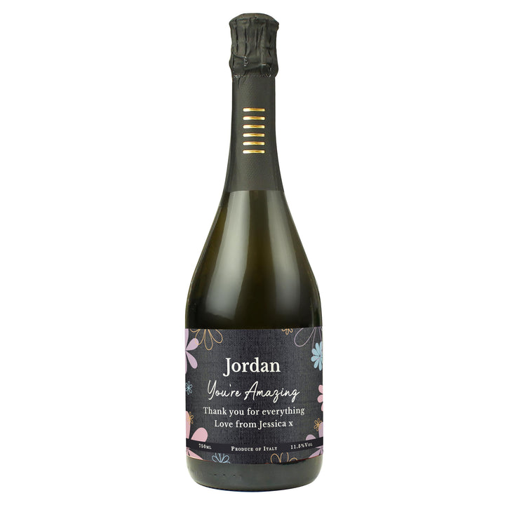 Personalised Daisy Prosecco, The Personal Shop, personalised gifts