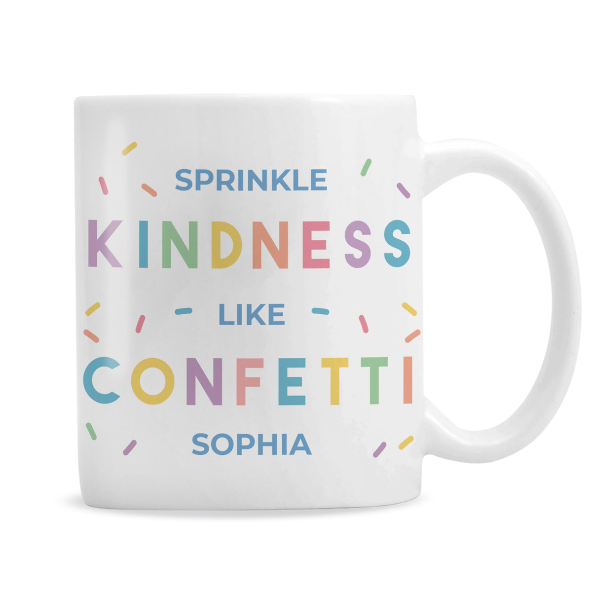 Personalised Kindness Like Confetti Mug – alternative view