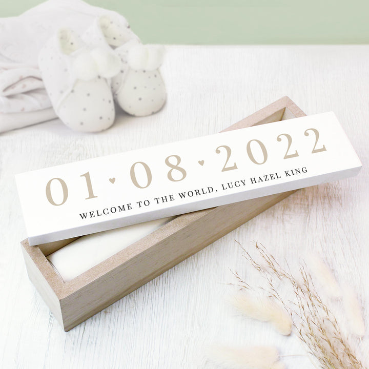 Personalised Big Date Wooden Certificate Holder – alternative view