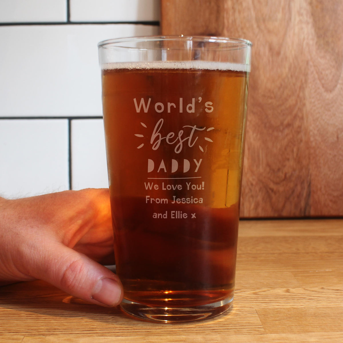 Personalised World's Best Pint Glass – alternative view