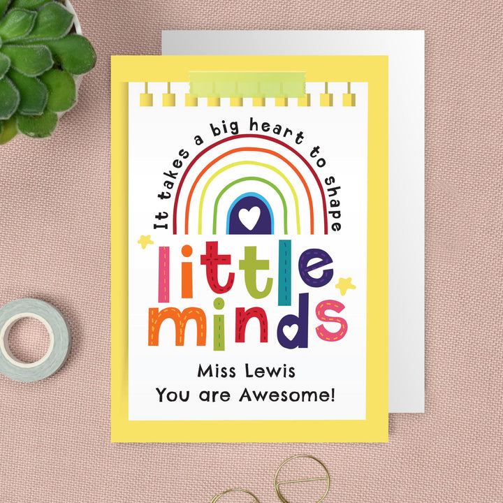 Personalised Shape Little Minds Greeting Card – alternative view
