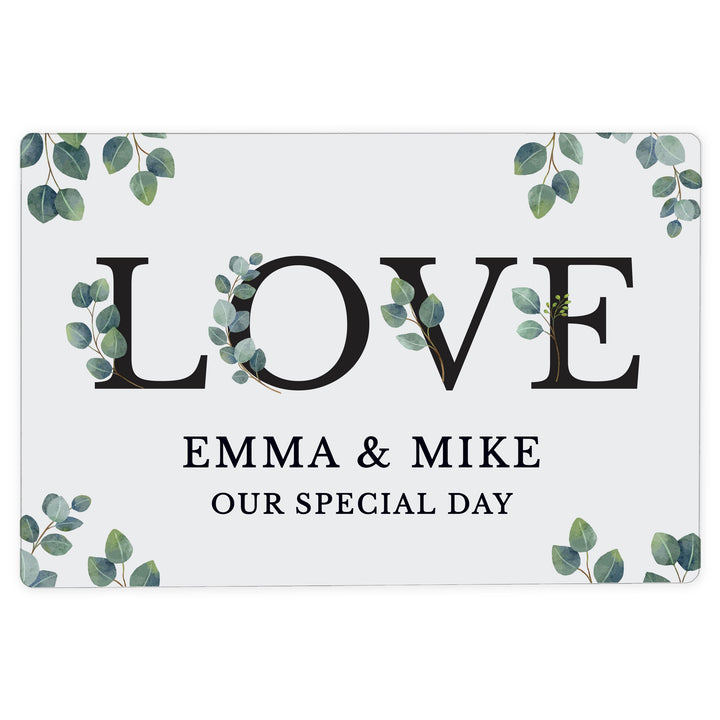 Personalised Botanical Metal Sign – alternative view