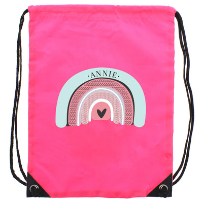 Personalised Rainbow Pink Kit Bag