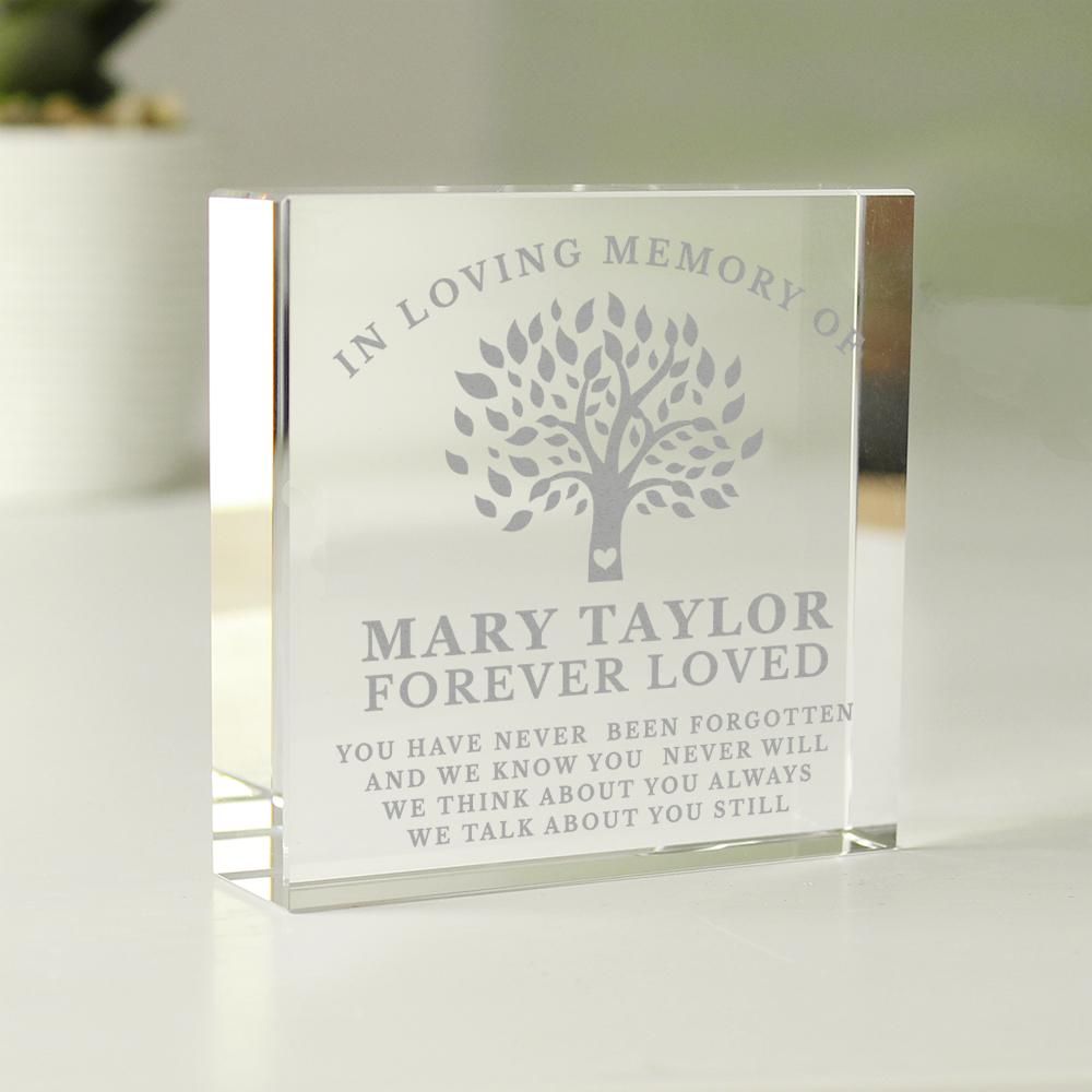 Personalised In Loving Memory Family Tree Crystal Token, The Personal Shop, personalised gifts
