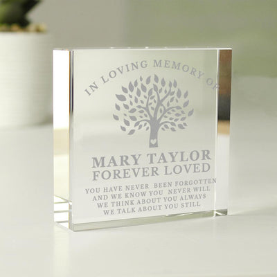 Personalised In Loving Memory Family Tree Crystal Token