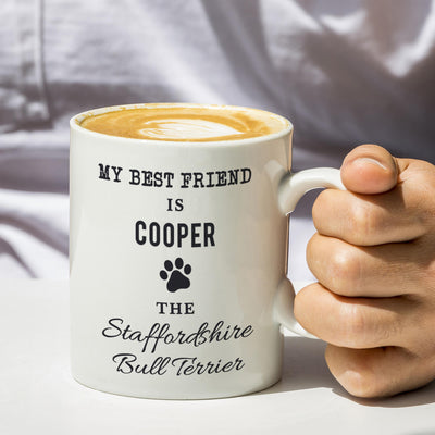 Personalised Paw Print Dog Breed Mug