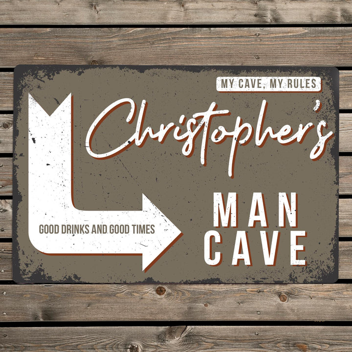 Personalised Man Cave Metal Sign – alternative view