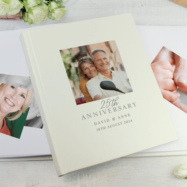 Personalised Photo Upload 25th Anniversary Traditional Photo Album, The Personal Shop, personalised gifts
