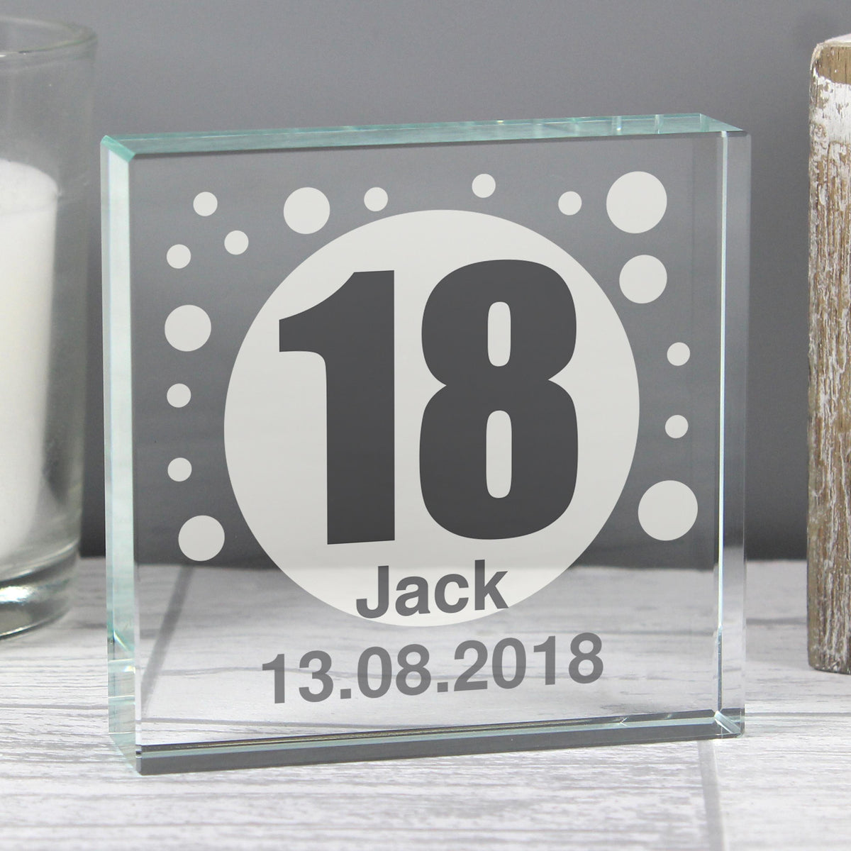 Personalised Spots Age Crystal Token, The Personal Shop, personalised gifts