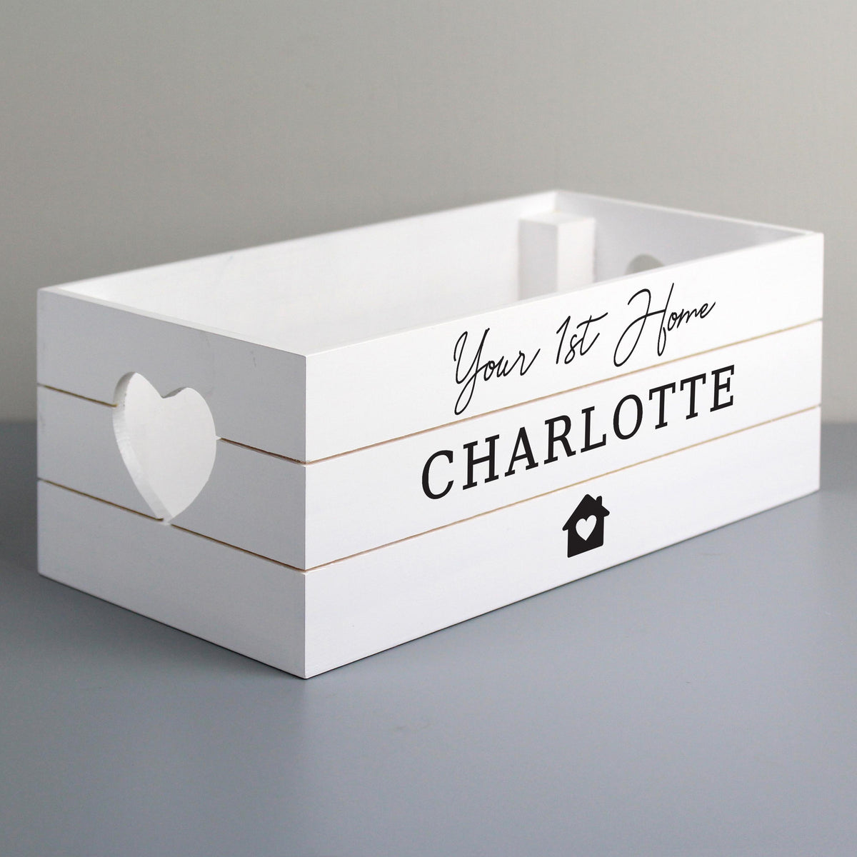 Personalised Home White Wooden Crate – alternative view