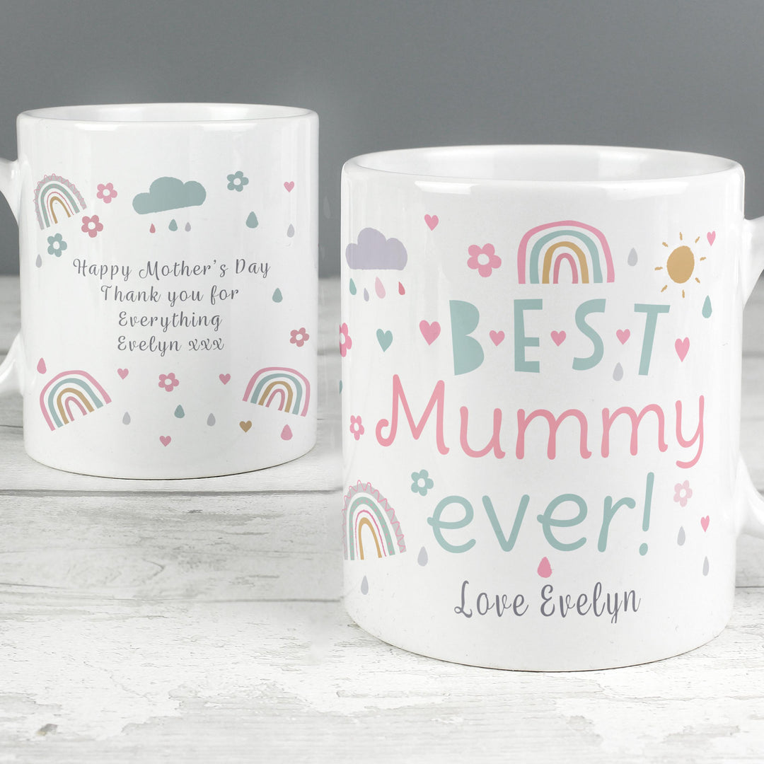 Personalised Best Ever Rainbows &amp; Sunshine Mug – alternative view