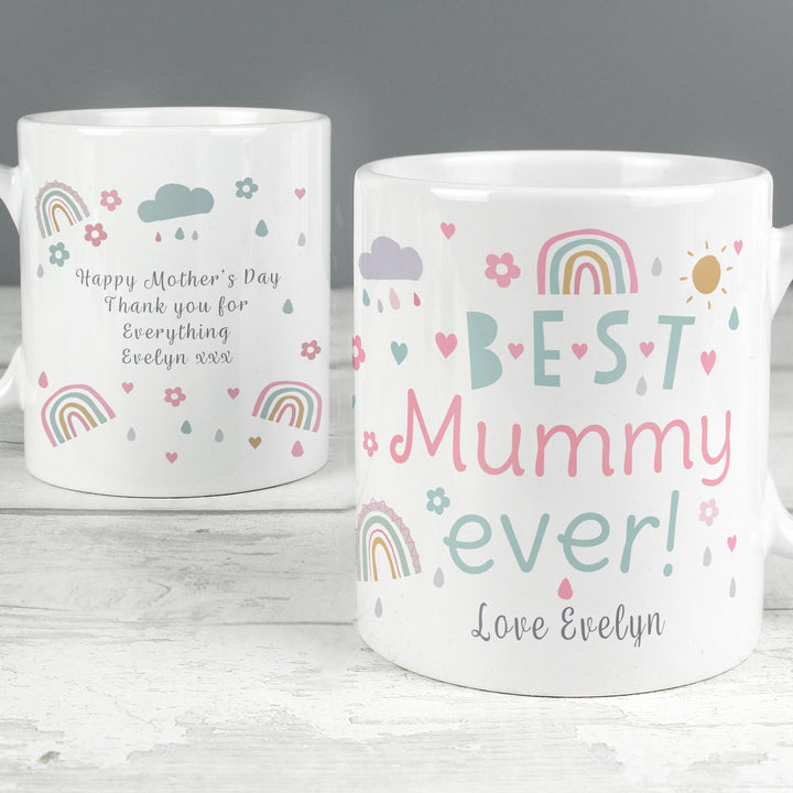 Personalised Best Ever Rainbows &amp; Sunshine Mug – alternative view