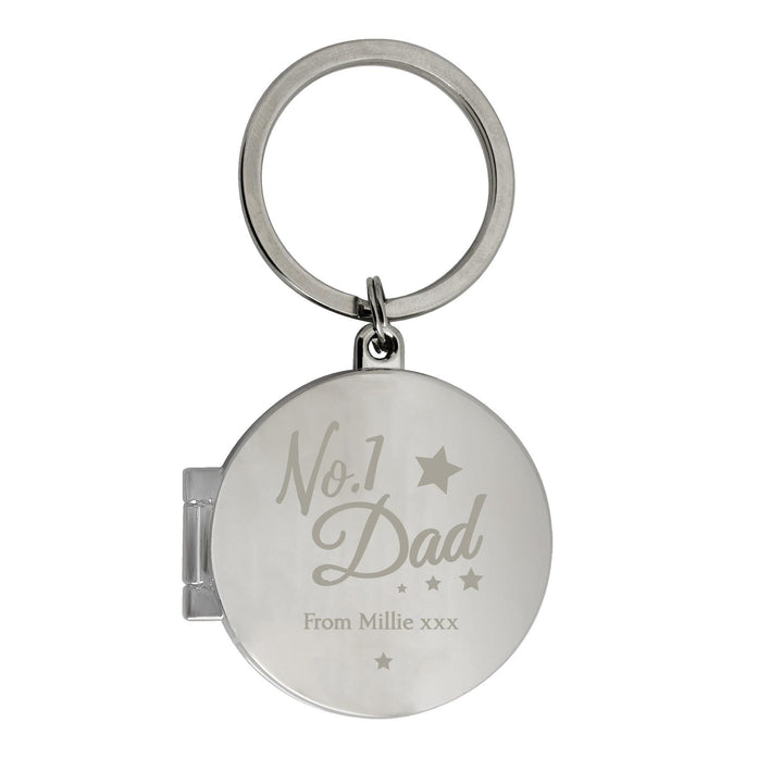 Personalised No.1 Dad Photo Keyring, The Personal Shop, personalised gifts