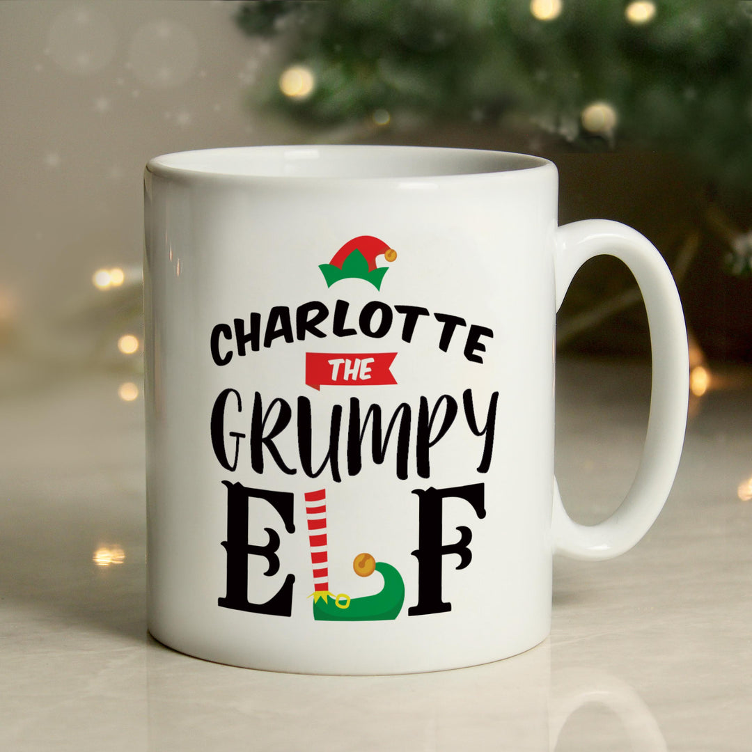 Personalised Elf Christmas Mug – alternative view