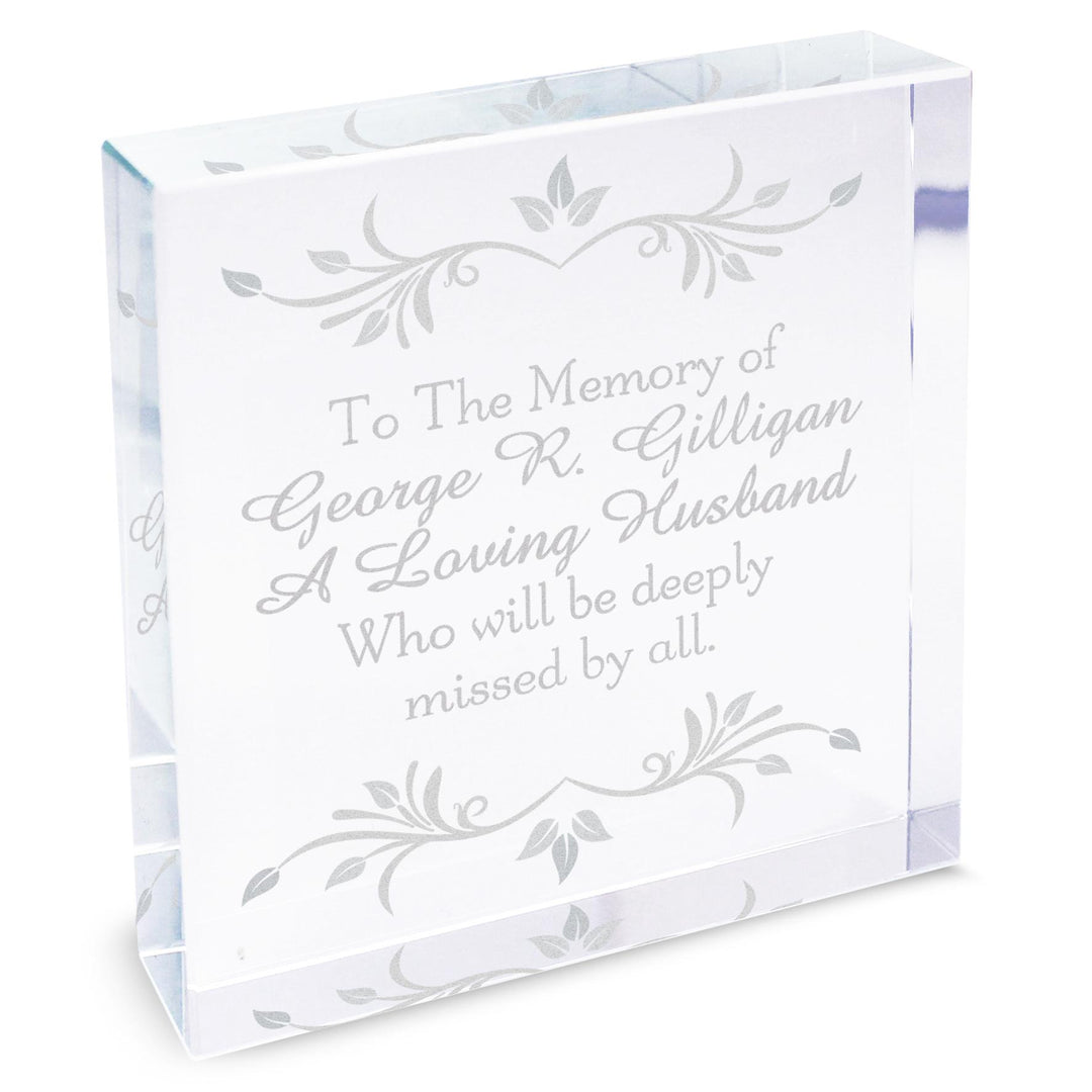 Personalised Sentiments Crystal Token – alternative view