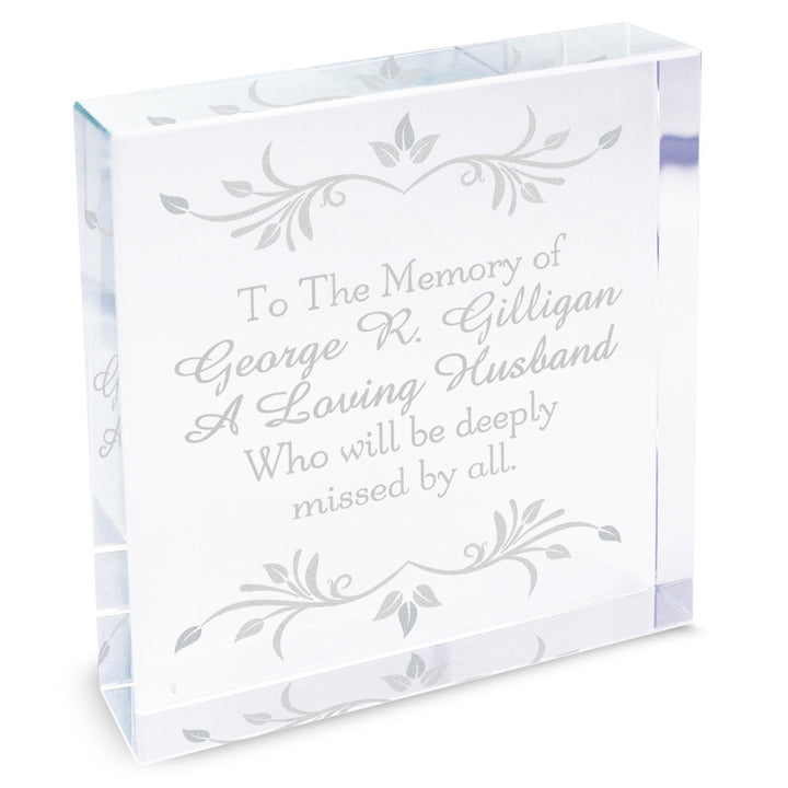 Personalised Sentiments Crystal Token – alternative view