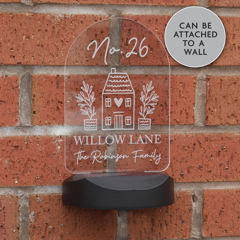 Personalised Home Outdoor Solar Light