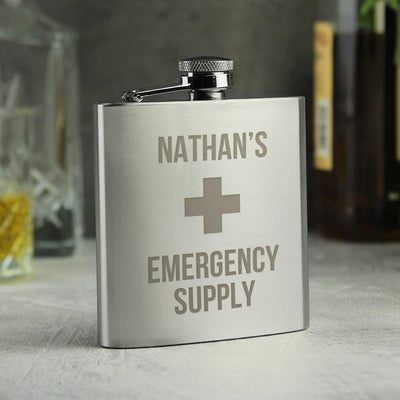 Personalised Emergency Supply Hip Flask