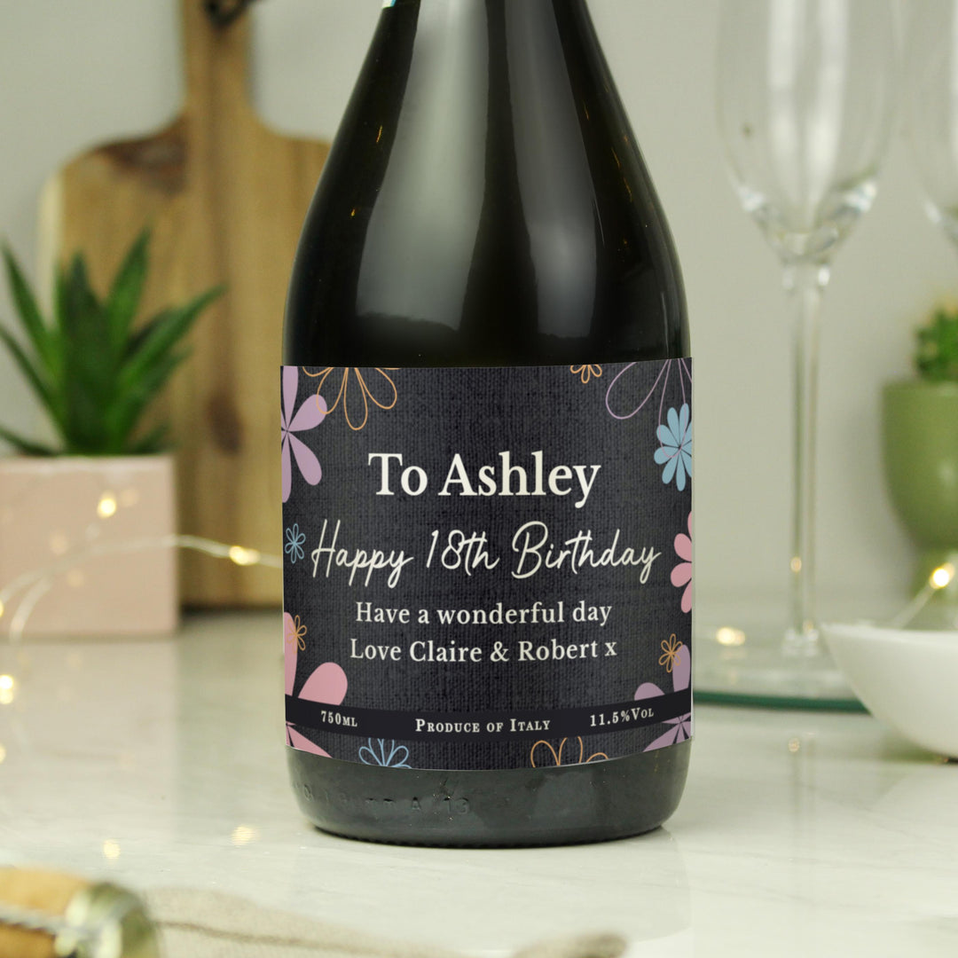 Personalised Daisy Prosecco, The Personal Shop, personalised gifts