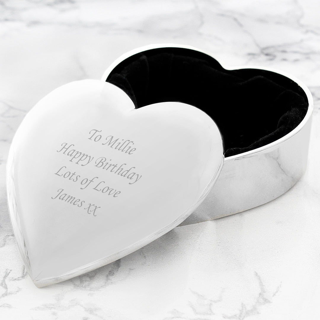 Personalised Heart Trinket Box – alternative view
