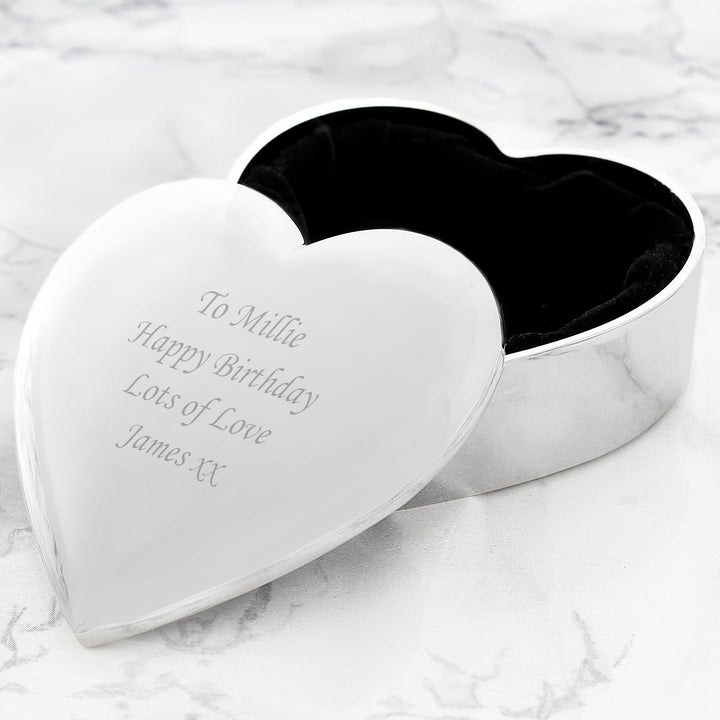 Personalised Heart Trinket Box – alternative view