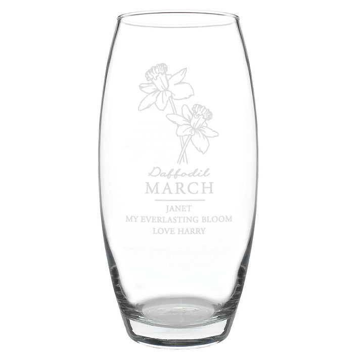 Personalised March Birth Flower Bullet Vase – alternative view
