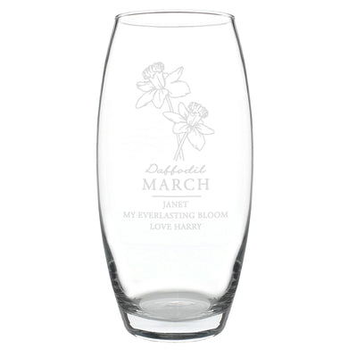 Personalised March Birth Flower Bullet Vase