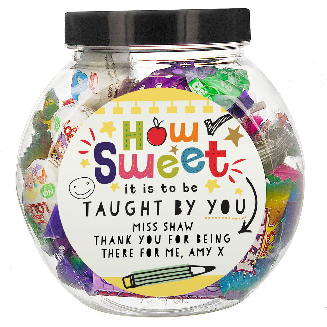 Personalised Shape Little Minds Sweet Jar – alternative view