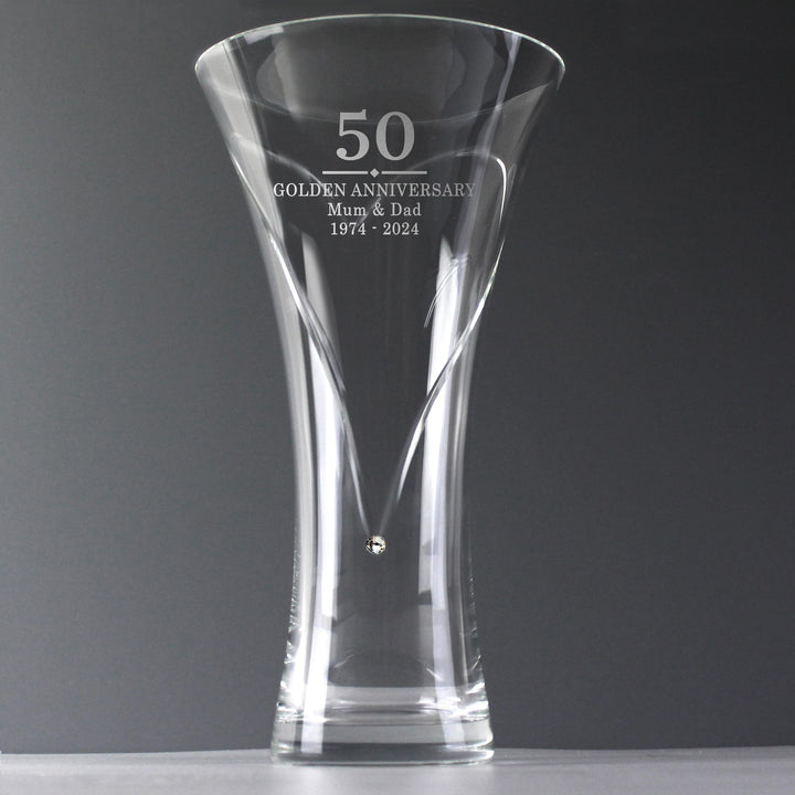 Personalised Special Year Diamante Heart Vase, The Personal Shop, personalised gifts