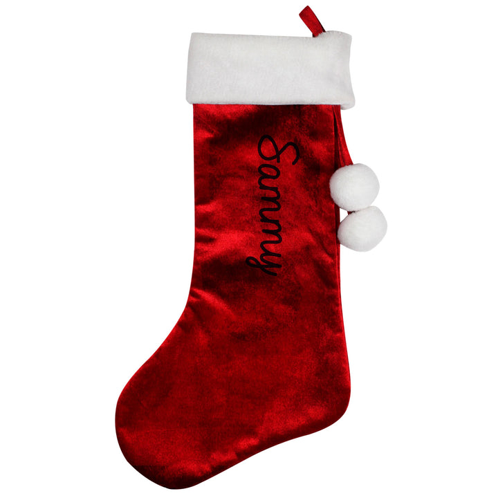 Personalised Name Only Red Stocking – alternative view