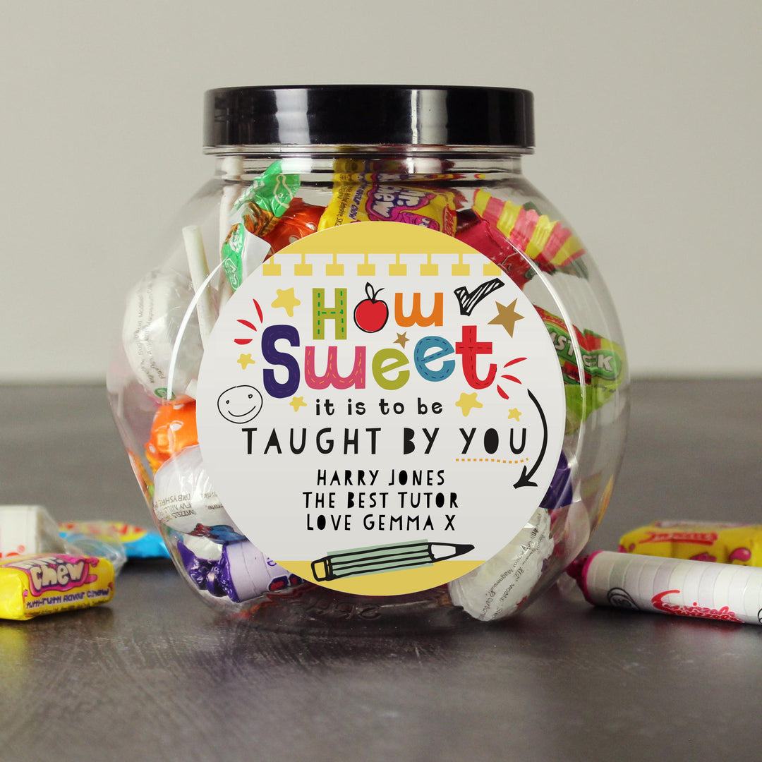 Personalised Shape Little Minds Sweet Jar – alternative view