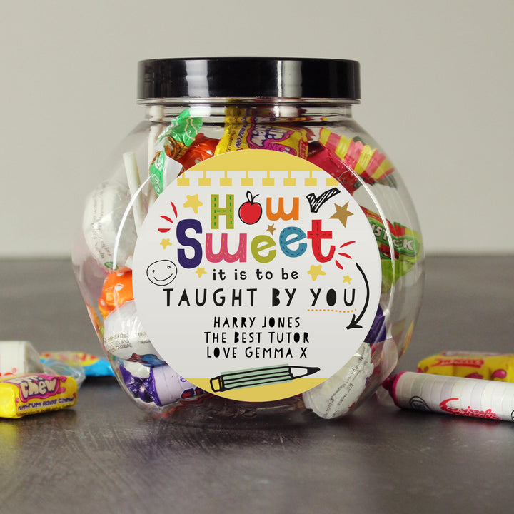 Personalised Shape Little Minds Sweet Jar – alternative view