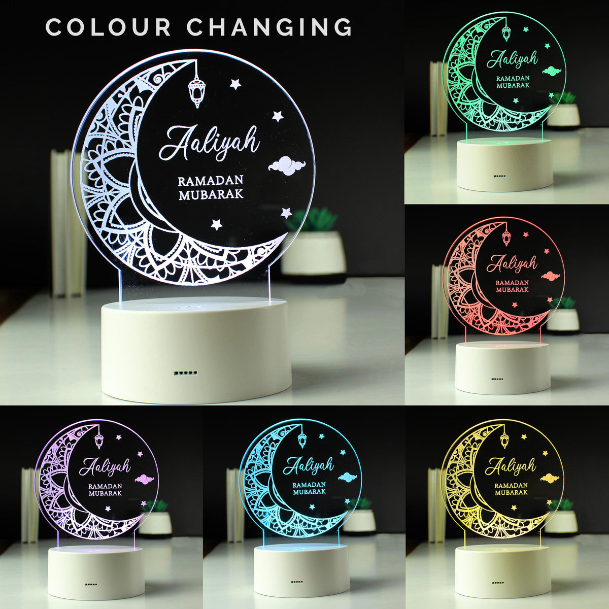 Personalised Eid and Ramadan LED Light - alternative view