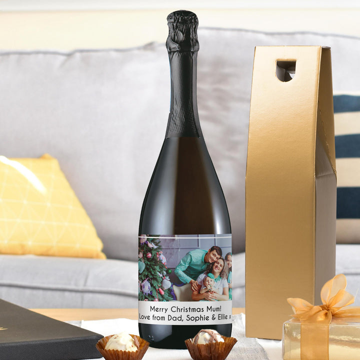 Personalised Photo Upload Bottle of Prosecco, The Personal Shop, personalised gifts
