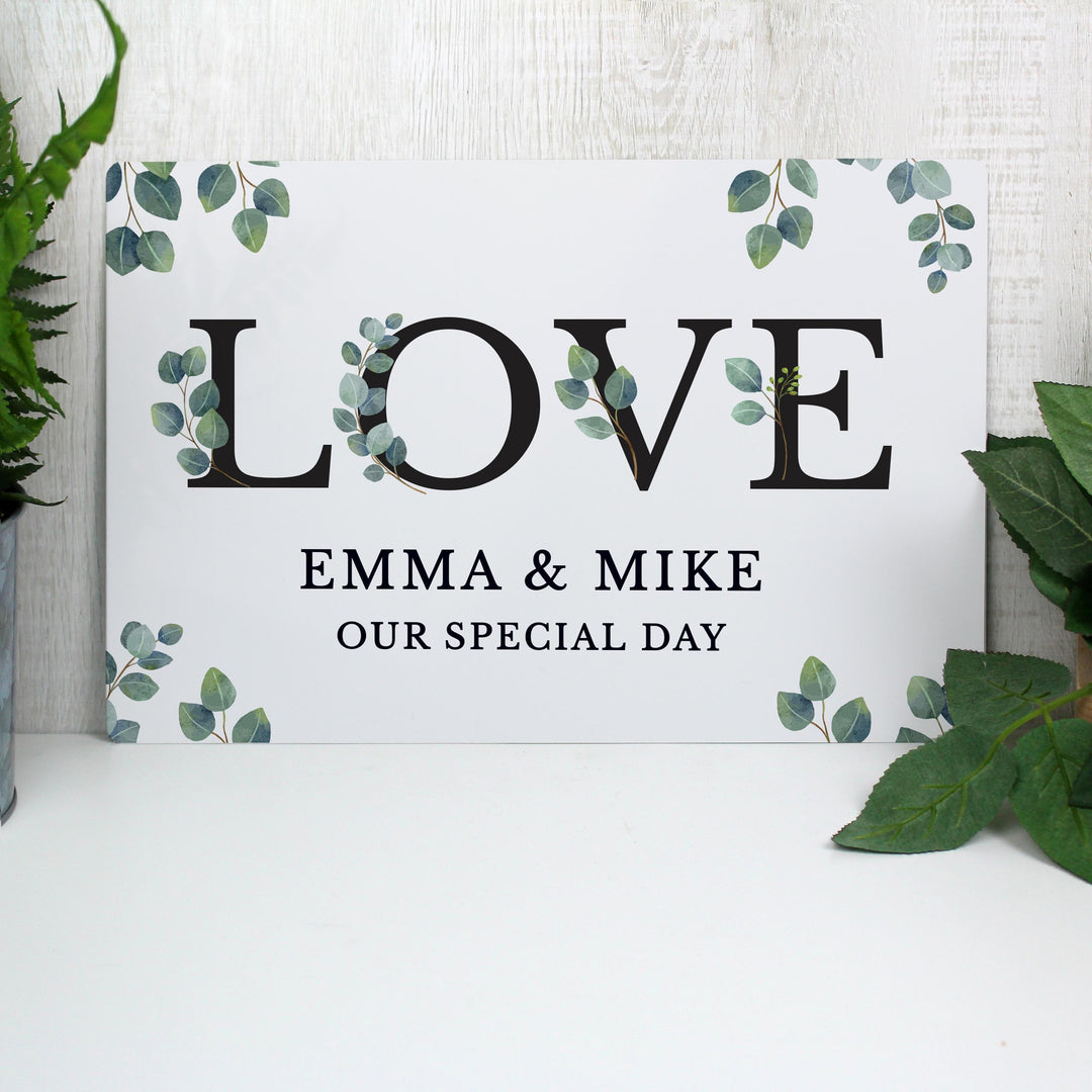 Personalised Botanical Metal Sign – alternative view