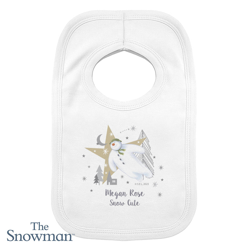 Personalised The Snowman Magical Adventure Bib