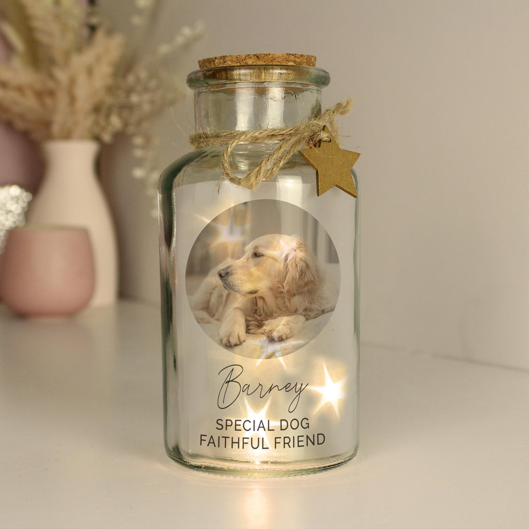 Personalised Photo Upload LED Glass Jar - alternative view
