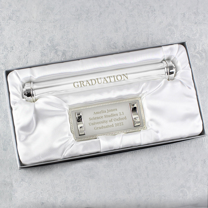 Personalised Silver Plated Certificate Holder – alternative view