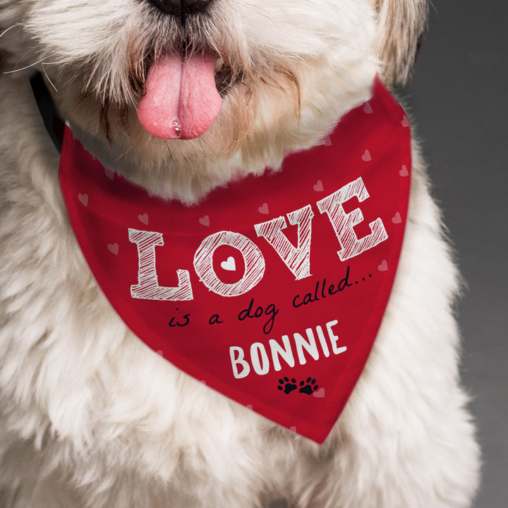 Personalised Love is... Dog Bandana – alternative view